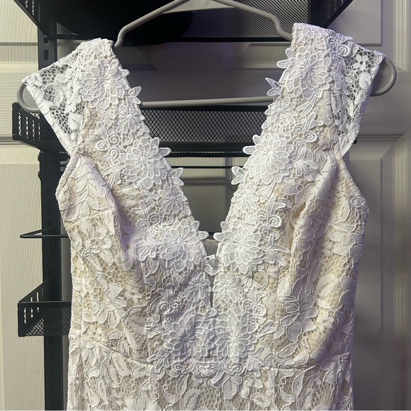 Lulu’s Icing on the Cake White Lace Short Sleeve Maxi Dress - Picture 5 of 12